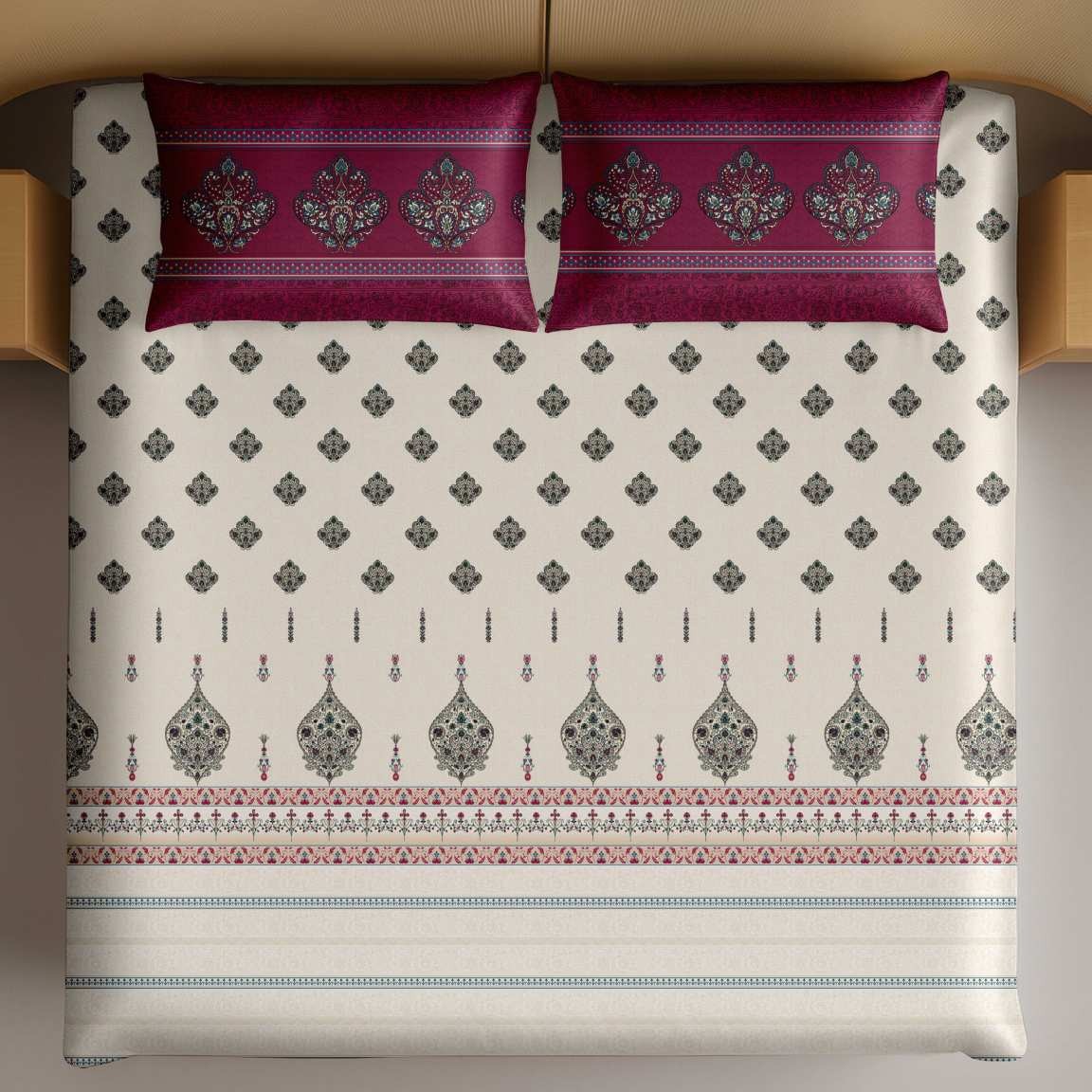 Artistry of India Traditional King-Size Bedsheet Set