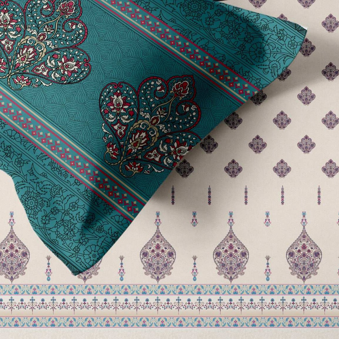 Artistry of India Traditional King-Size Bedsheet Set