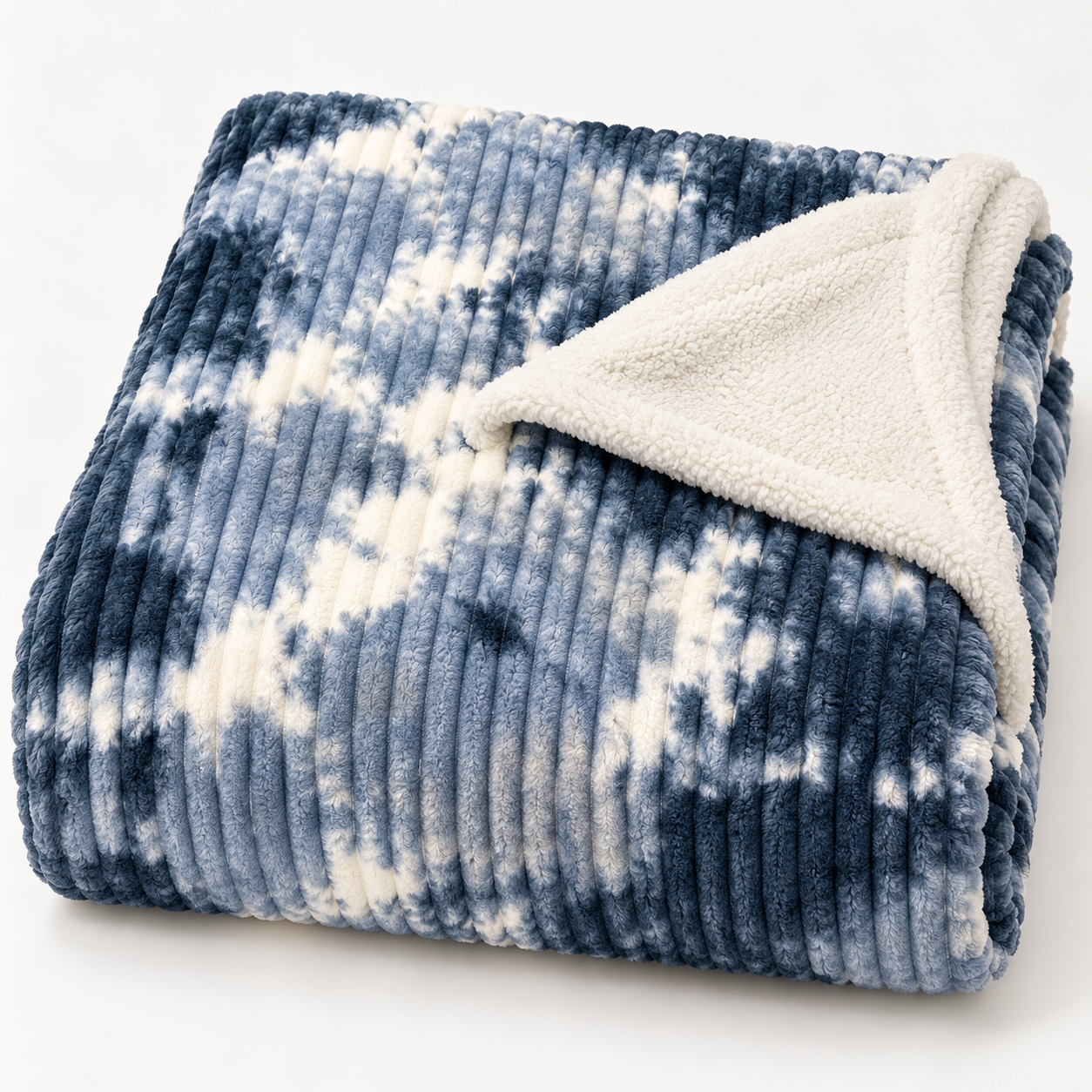 Blue & White Rabbit Fur A.C. Blanket