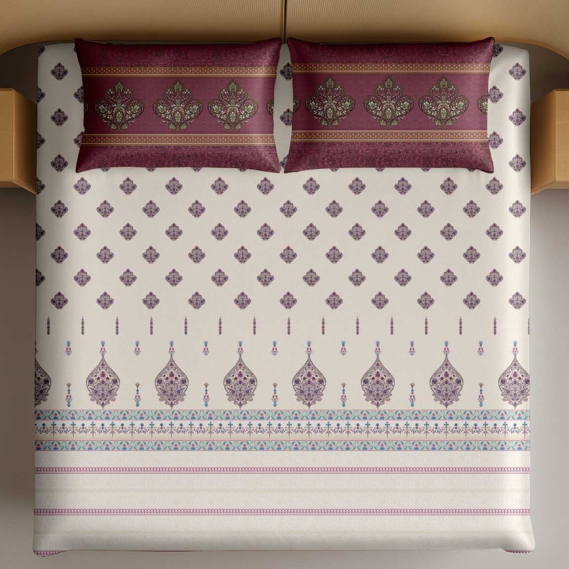 Artistry of India Traditional King-Size Bedsheet Set