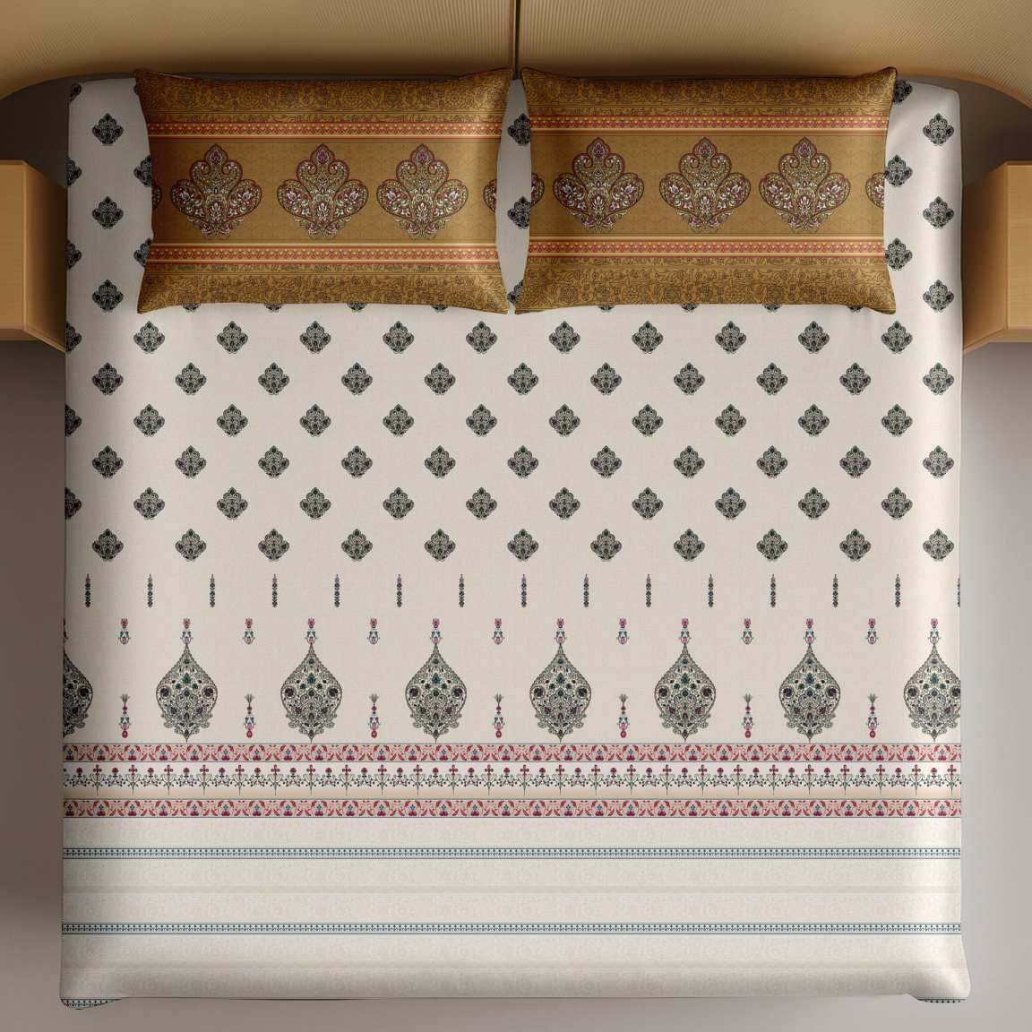 Artistry of India Traditional King-Size Bedsheet Set
