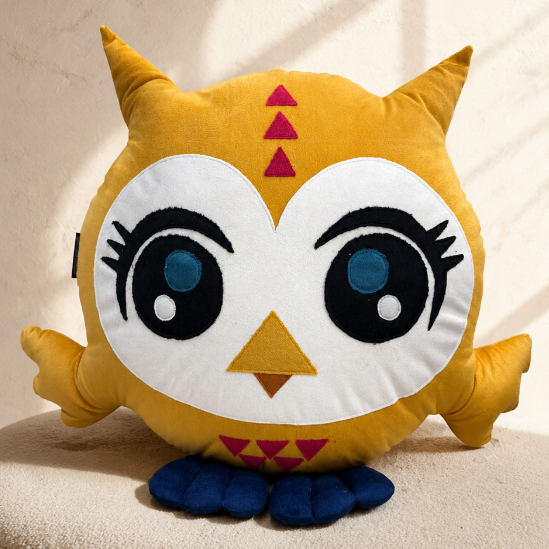 Sunny Owl Kids Character Cushion