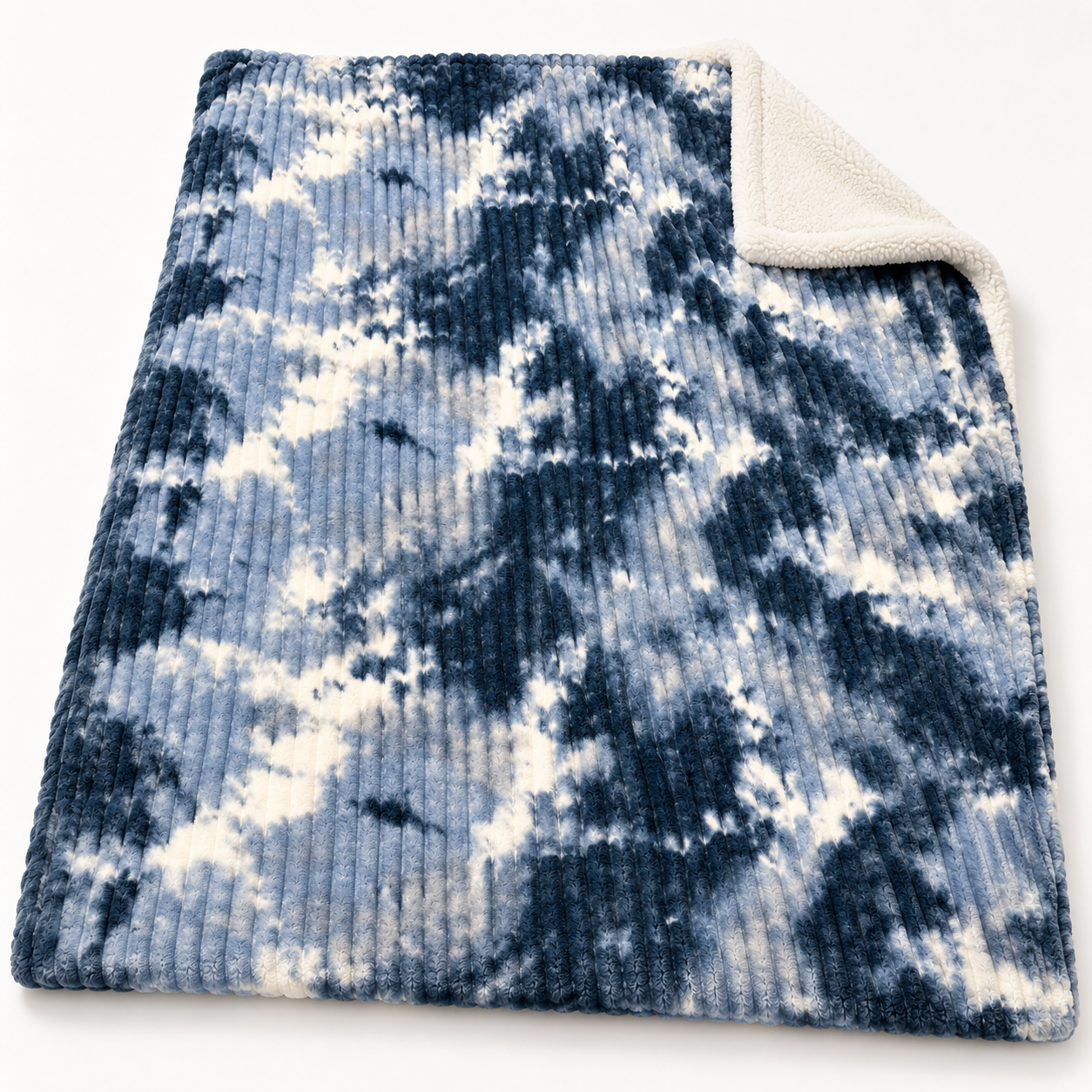 Blue & White Rabbit Fur A.C. Blanket thumbnail