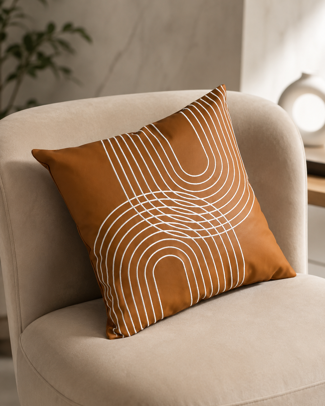 Elegant Arc Stitch Cushion Cover (Copy)
