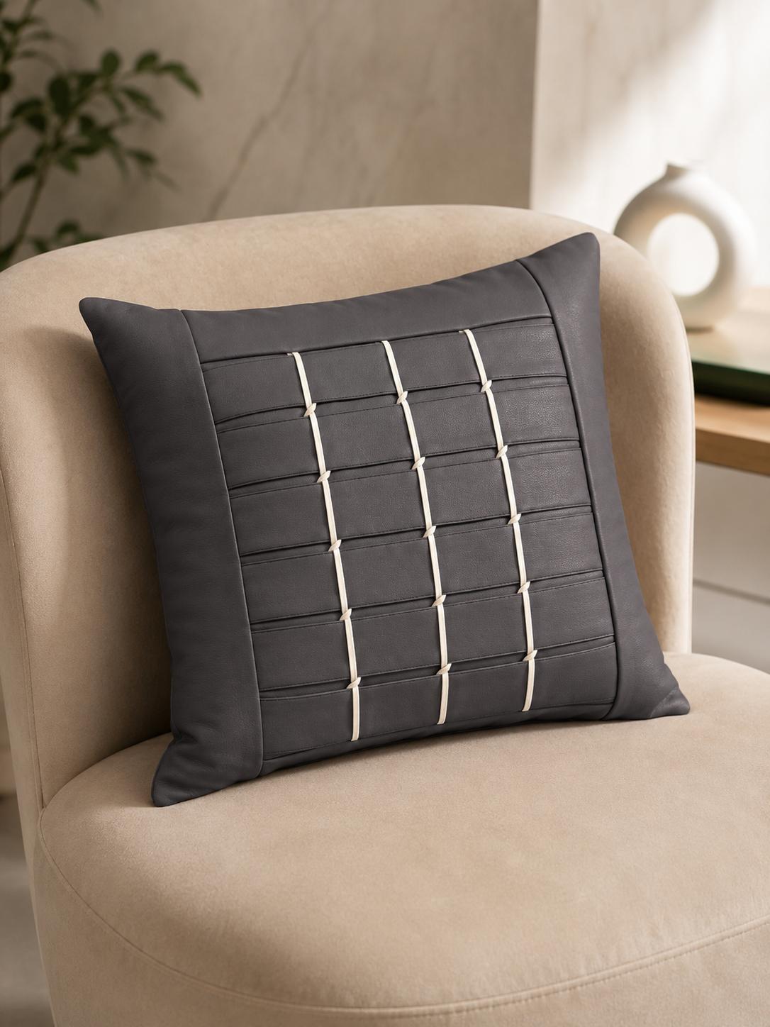 Textured Woven Grid Cushion Cover (Copy)