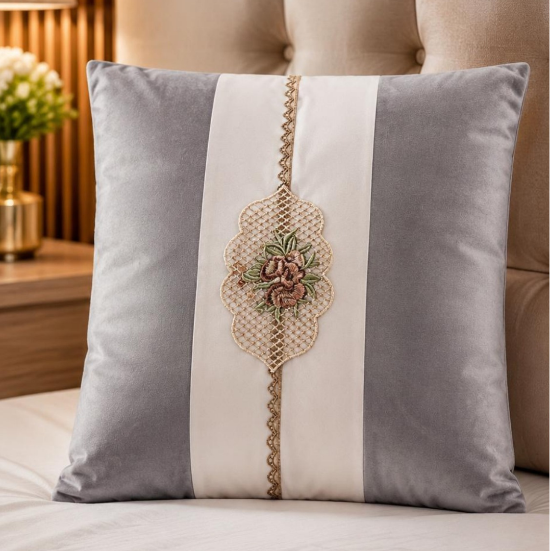 Botanical Stitchwork Cushion Cover (Copy)