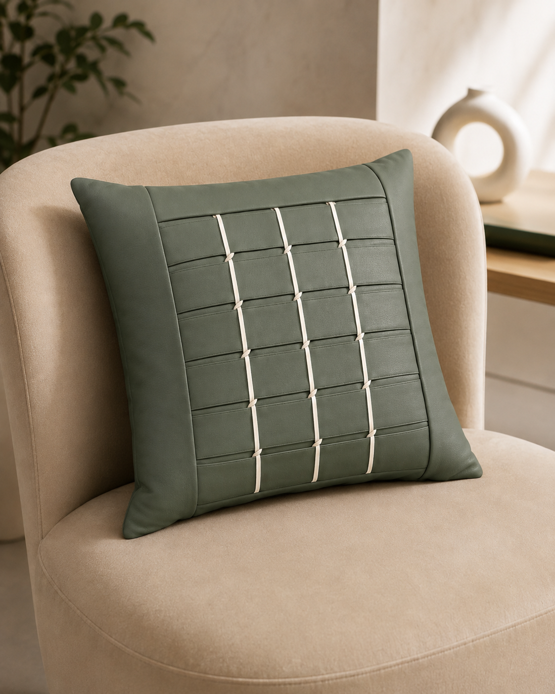Woven Grid Panel Cushion Cover (Copy)