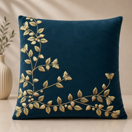 Decorative cushion cover - green thumbnail